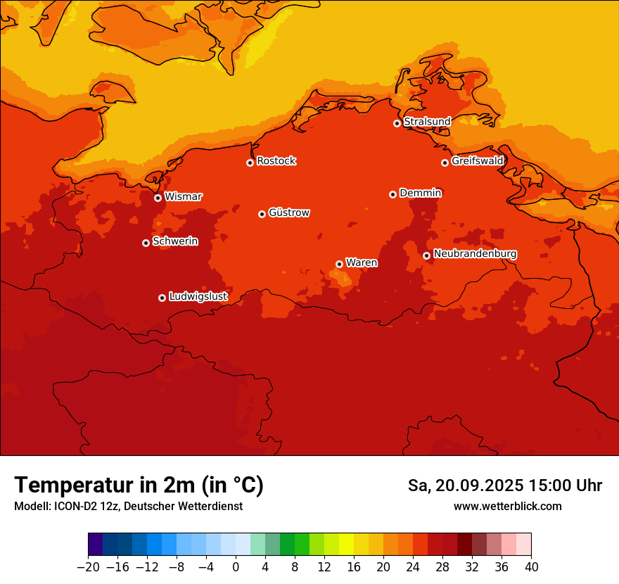 Modellkarten Temperatur