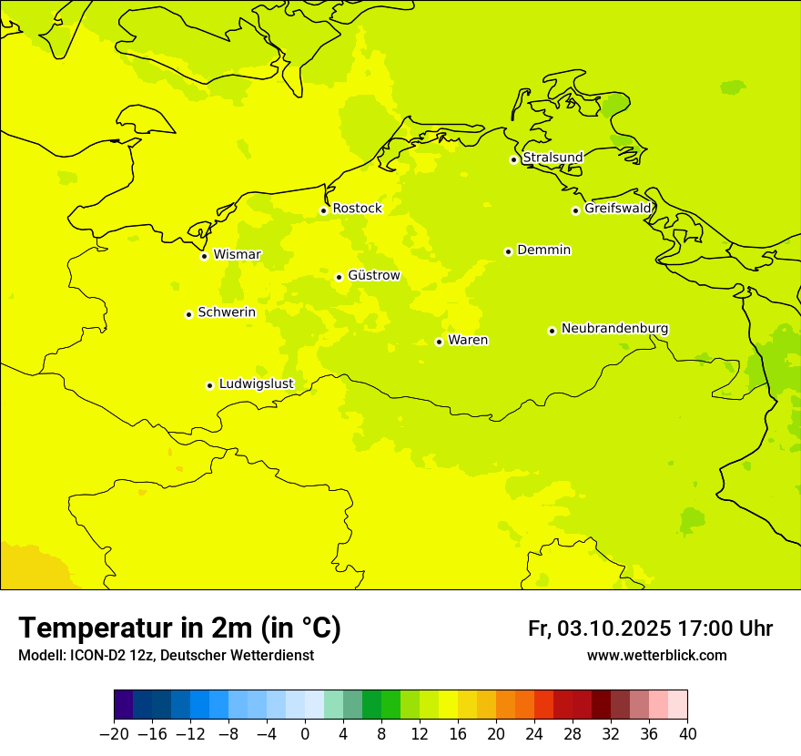 Modellkarten Temperatur