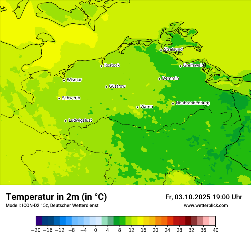 Modellkarten Temperatur