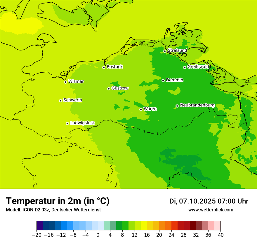 Modellkarten Temperatur