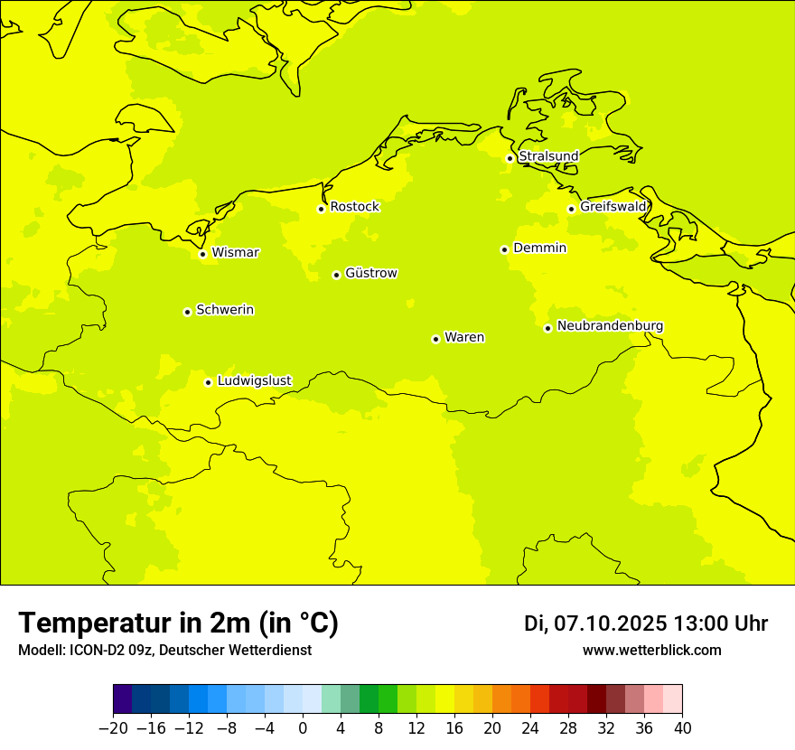 Modellkarten Temperatur