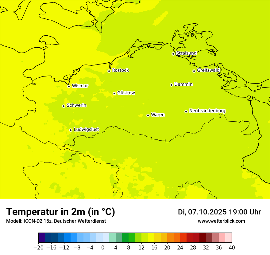 Modellkarten Temperatur