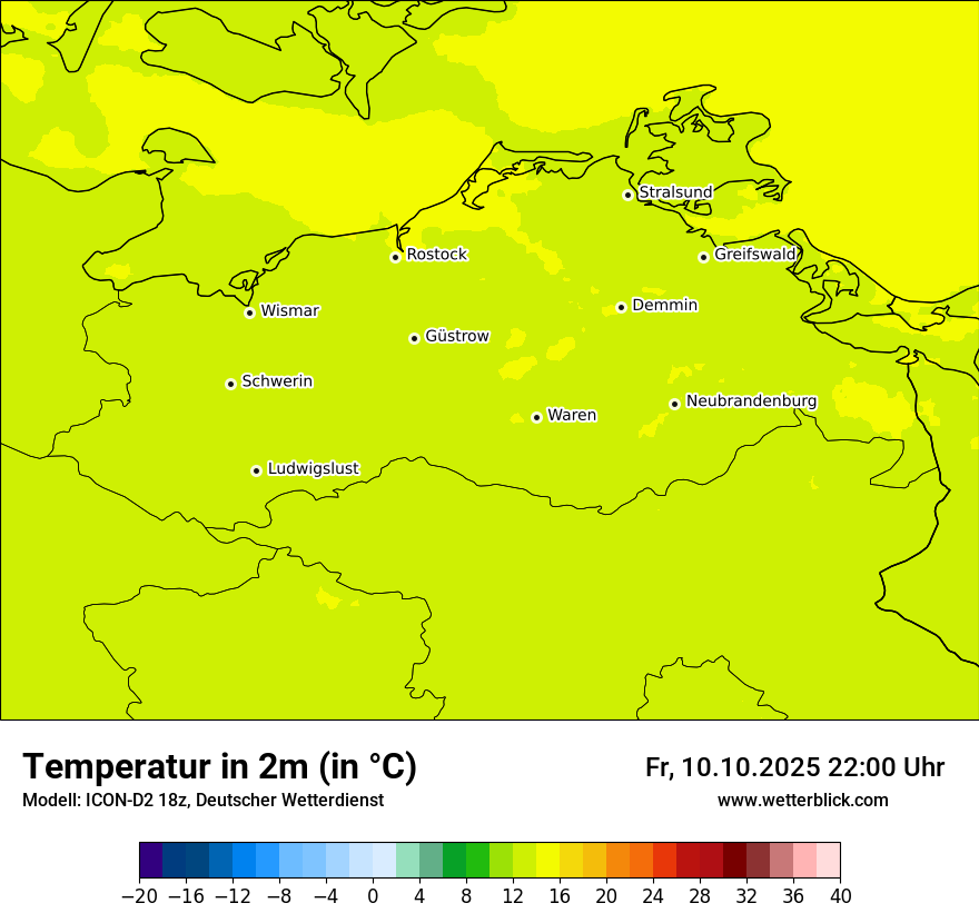 Modellkarten Temperatur