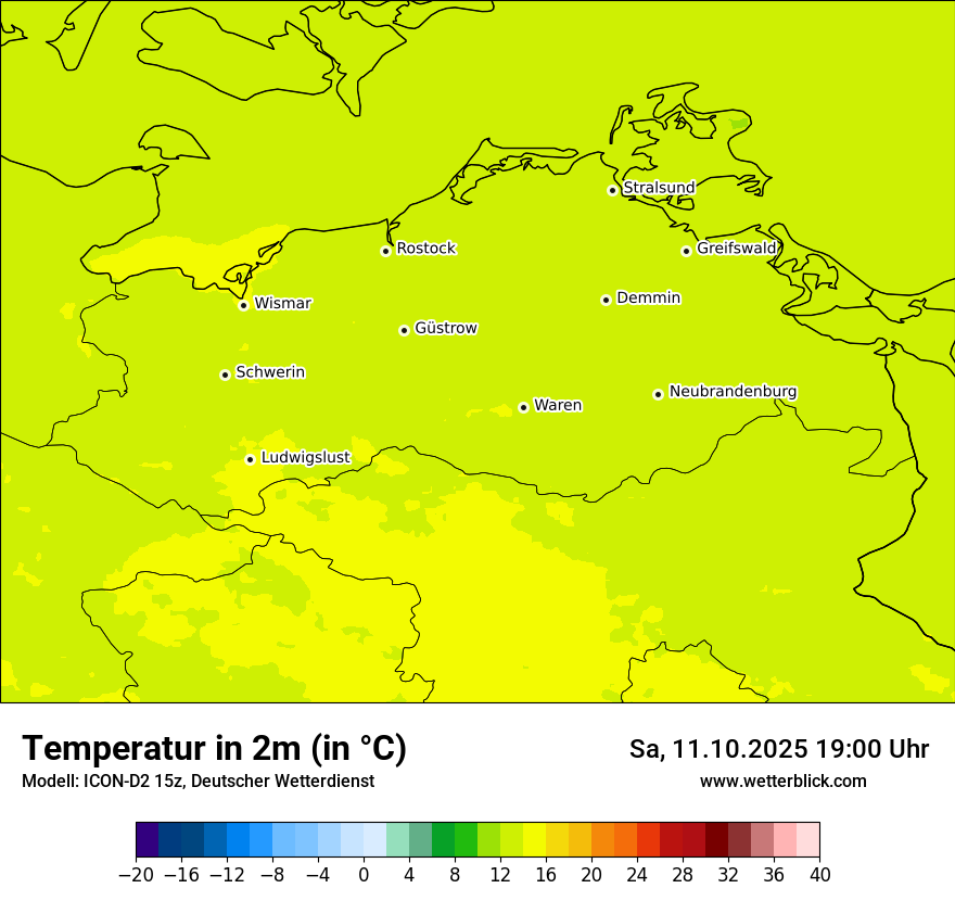 Modellkarten Temperatur