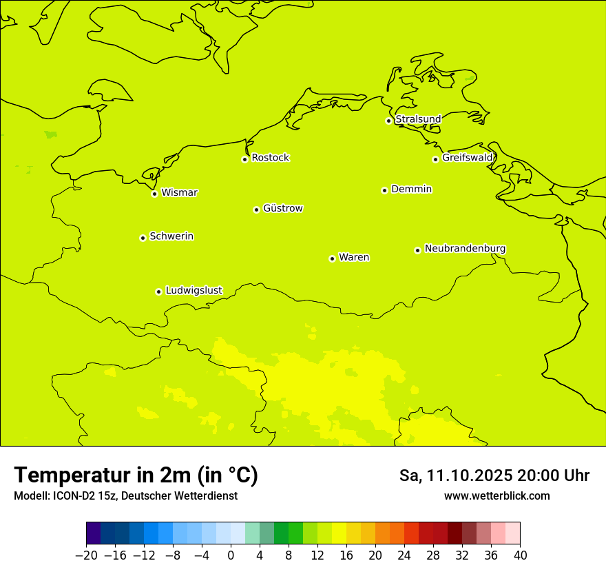 Modellkarten Temperatur