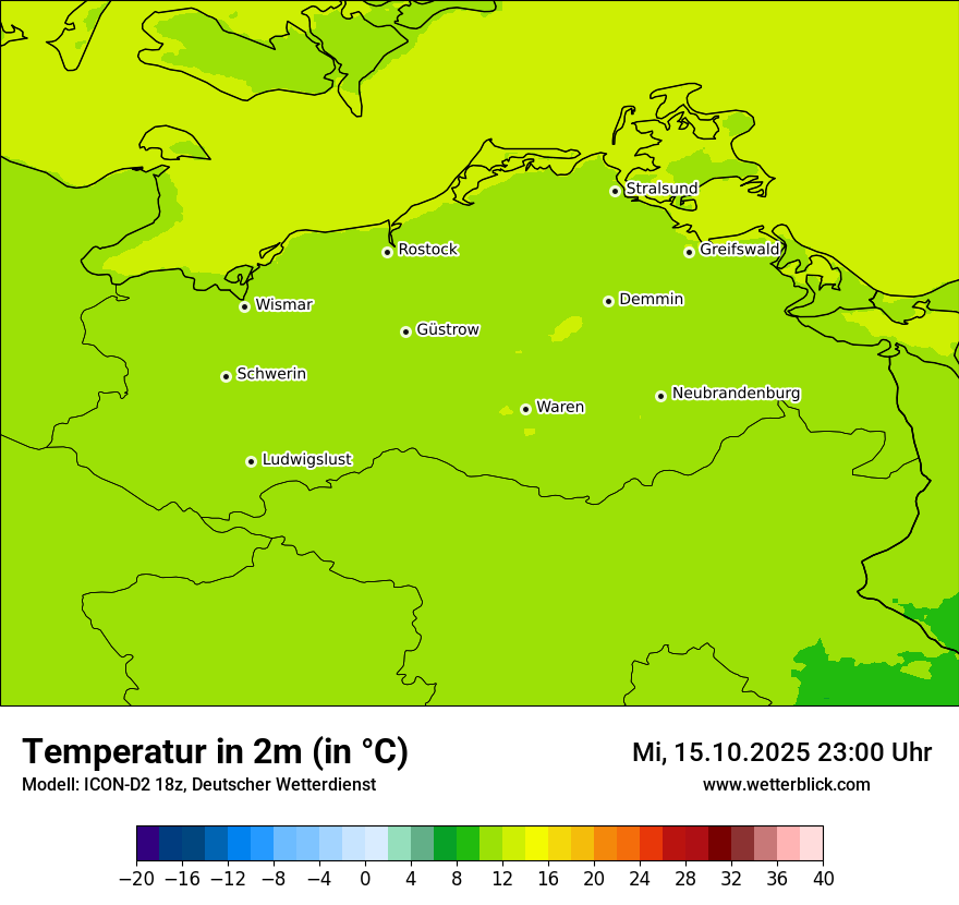 Modellkarten Temperatur