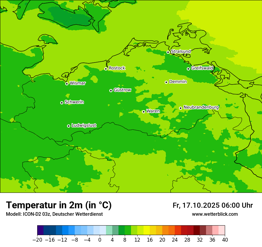 Modellkarten Temperatur