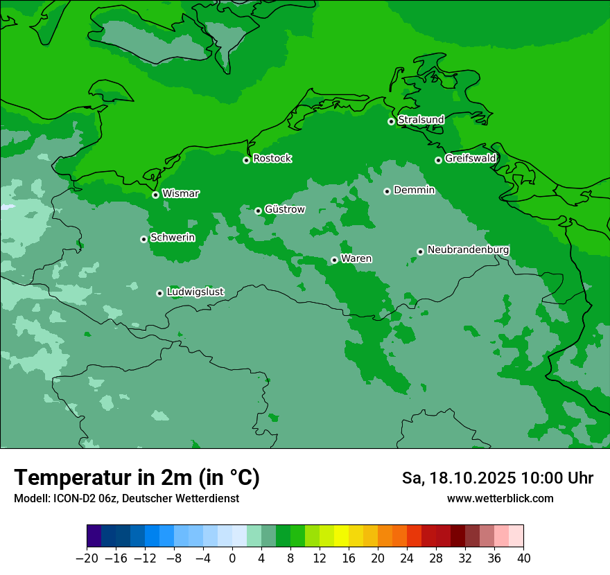 Modellkarten Temperatur