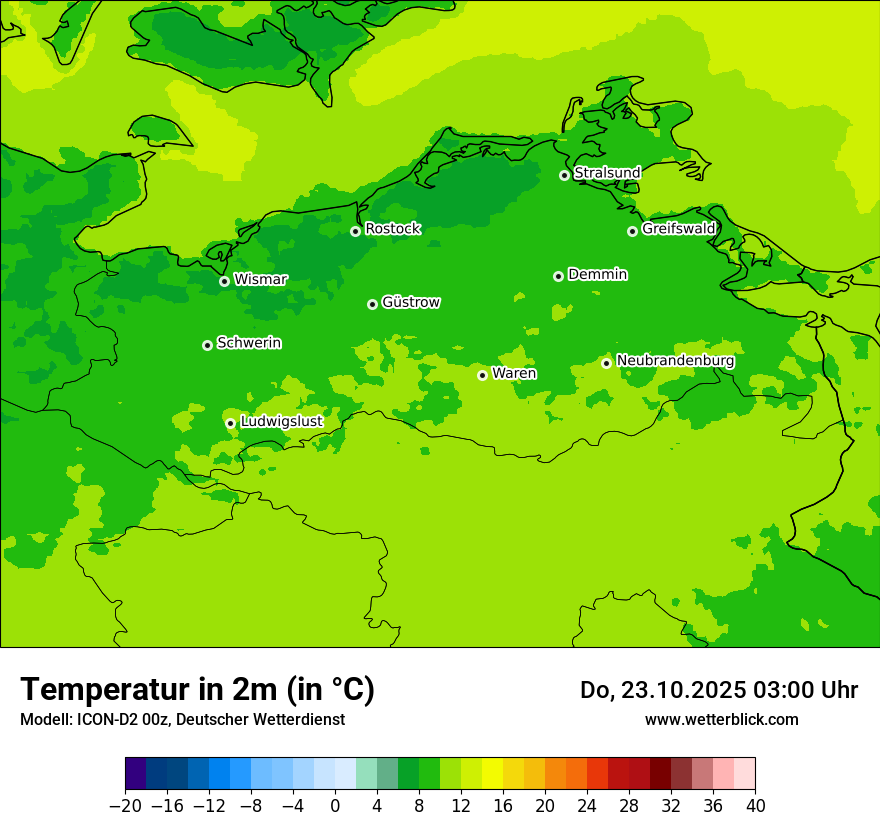 Modellkarten Temperatur