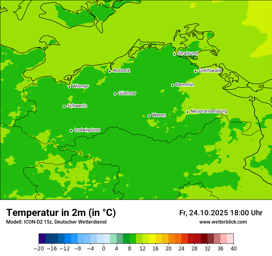 Modellkarten Temperatur