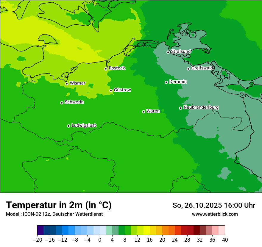 Modellkarten Temperatur
