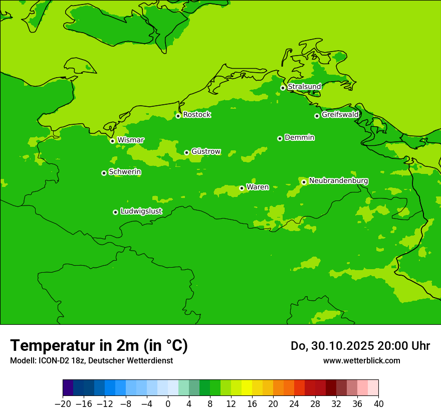 Modellkarten Temperatur Modellkarten Temperatur