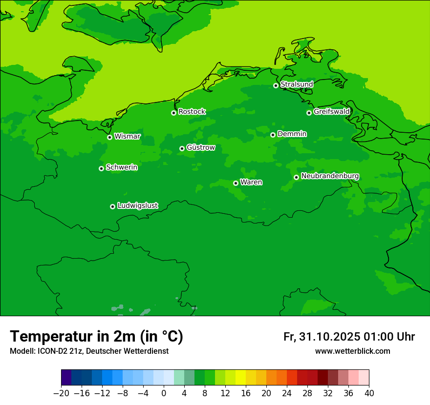 Modellkarten Temperatur Modellkarten Temperatur