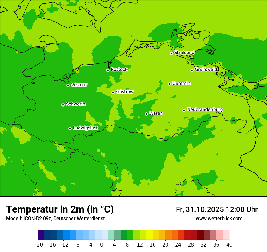 Modellkarten Temperatur Modellkarten Temperatur