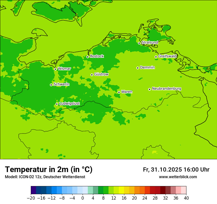 Modellkarten Temperatur Modellkarten Temperatur