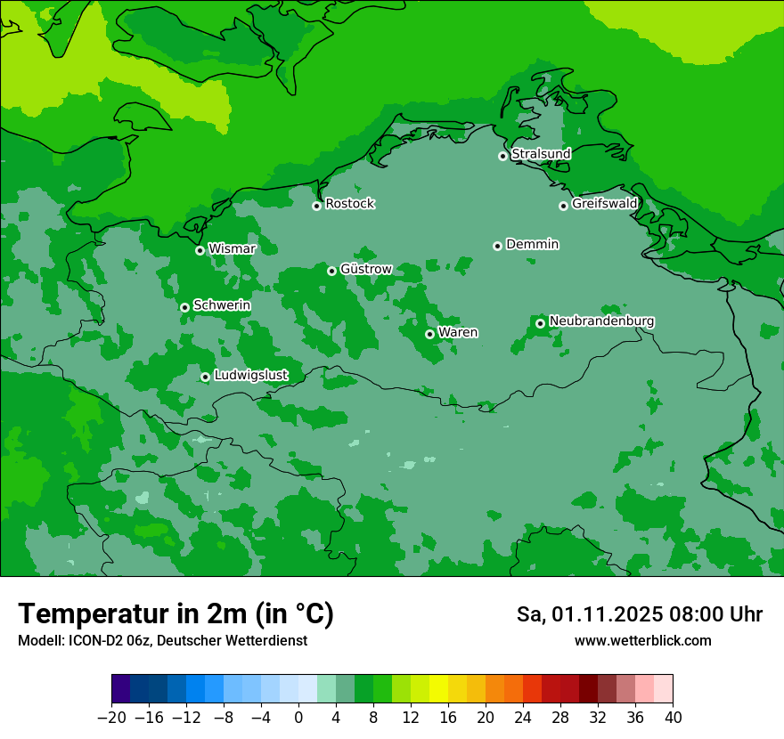 Modellkarten Temperatur Modellkarten Temperatur