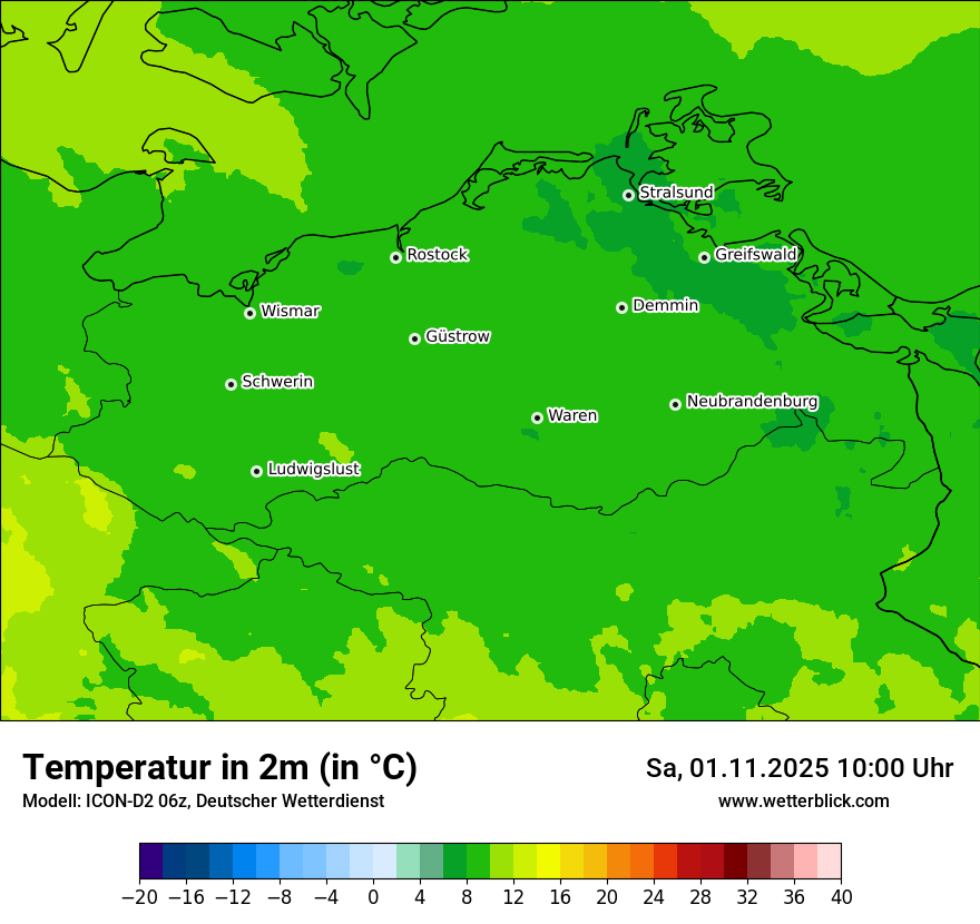 Modellkarten Temperatur Modellkarten Temperatur