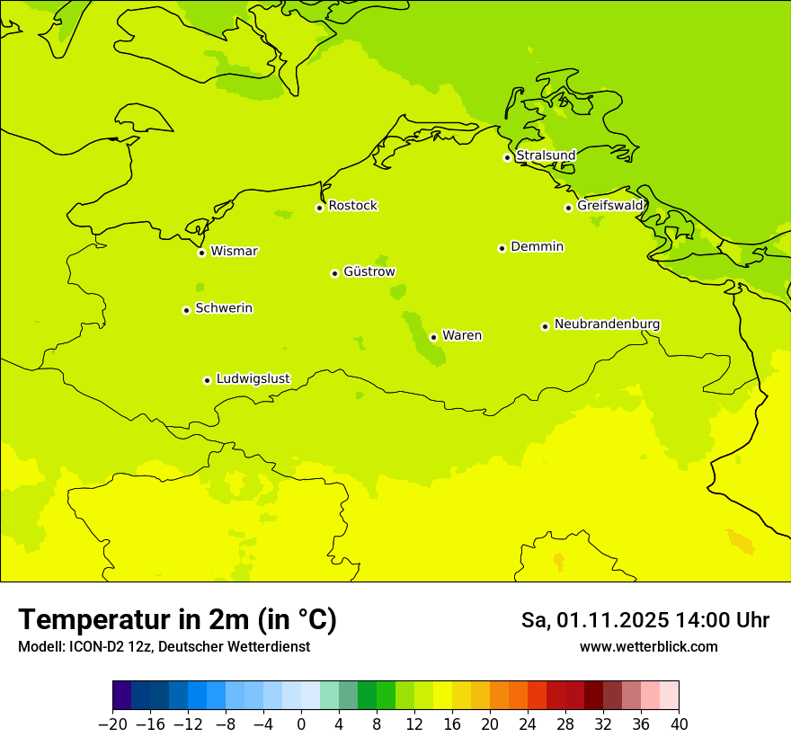 Modellkarten Temperatur Modellkarten Temperatur