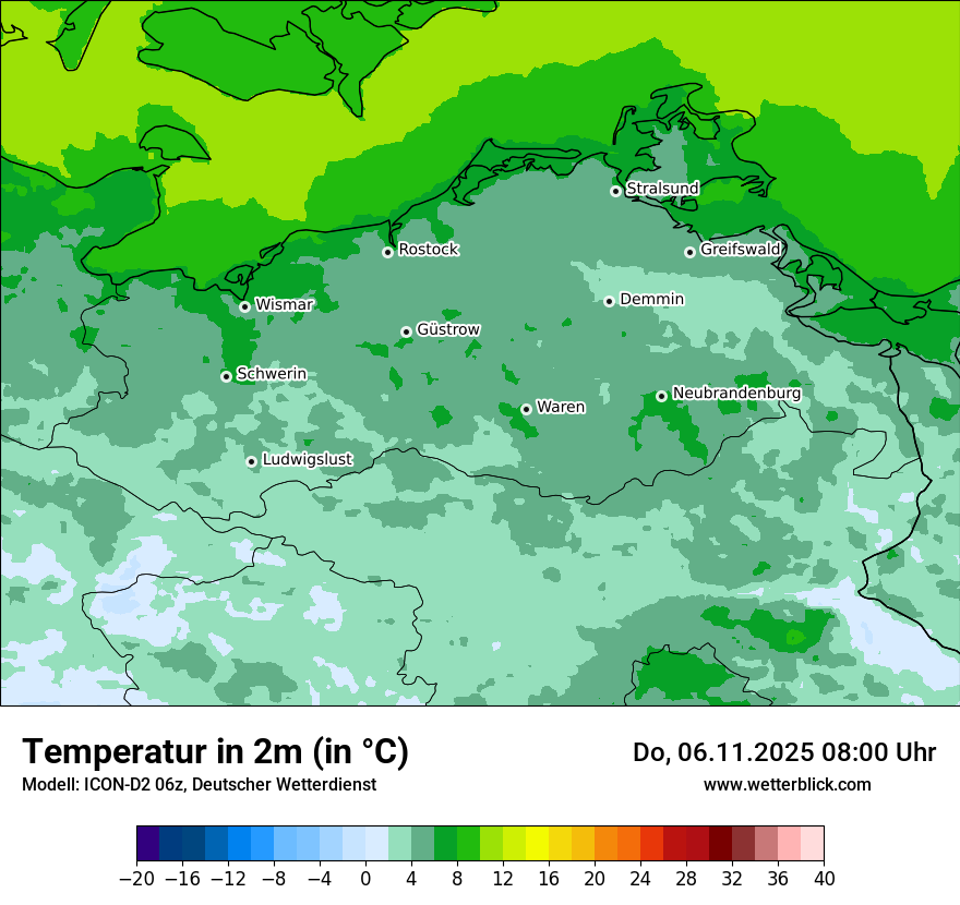 Modellkarten Temperatur