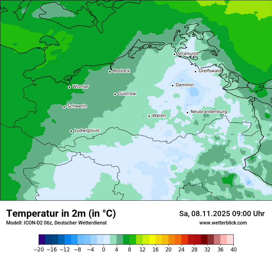 Modellkarten Temperatur