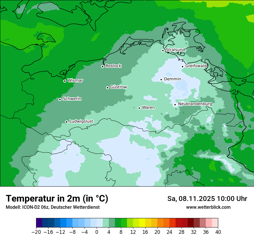 Modellkarten Temperatur