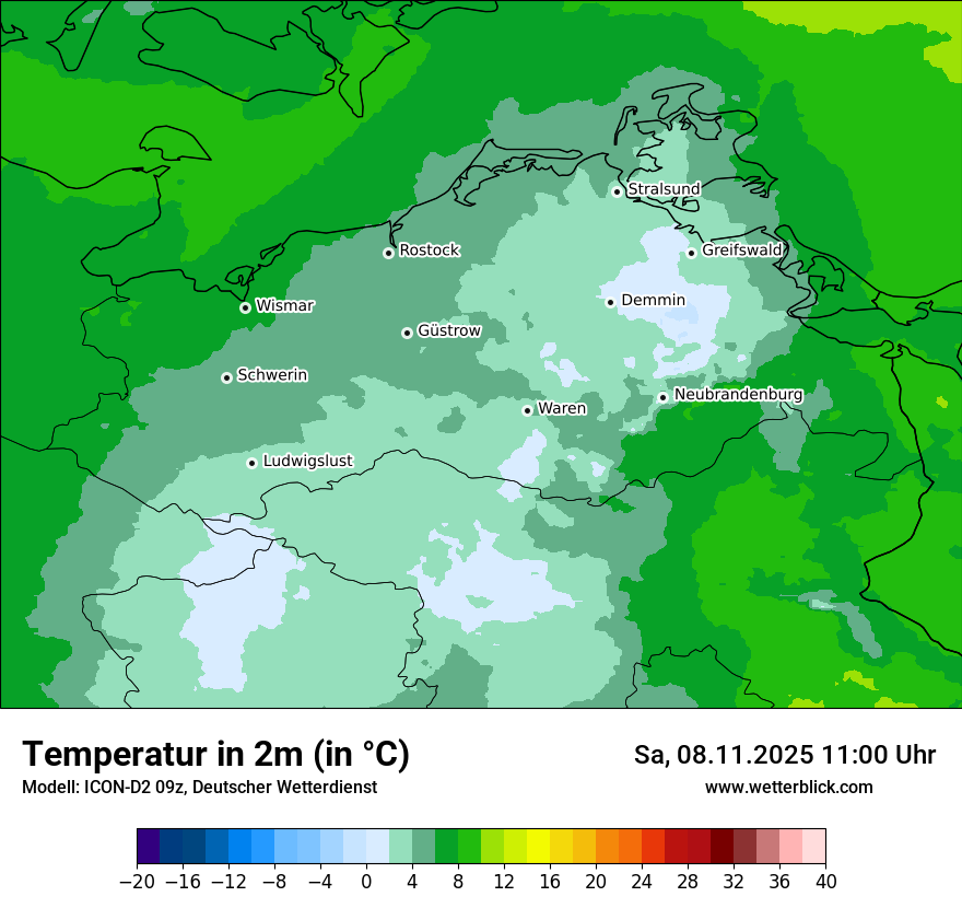 Modellkarten Temperatur