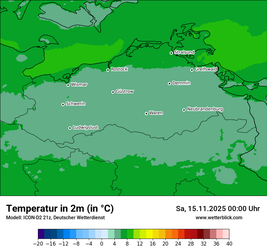 Modellkarten Temperatur