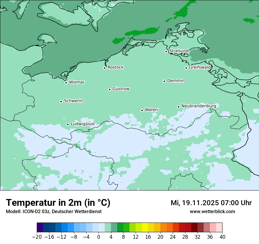 Modellkarten Temperatur