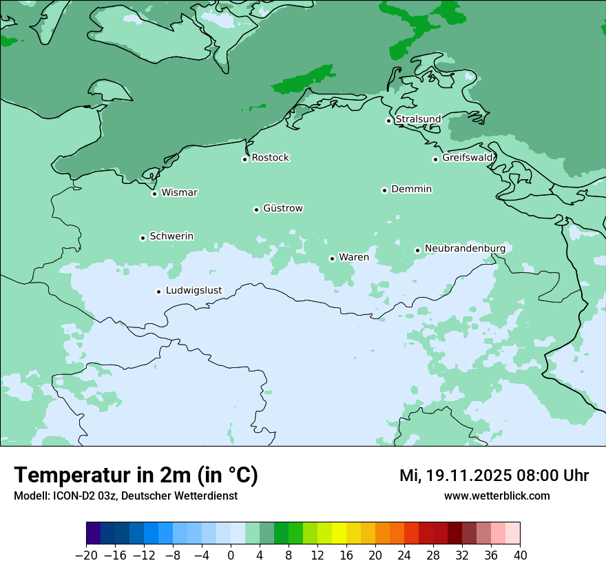 Modellkarten Temperatur