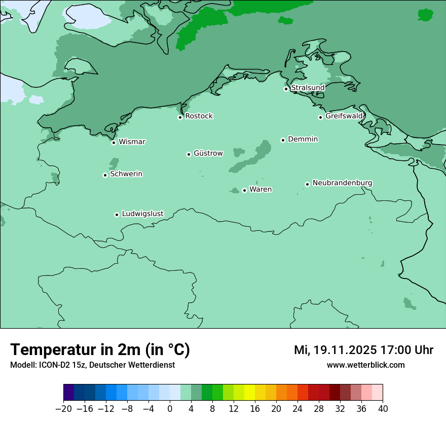 Modellkarten Temperatur