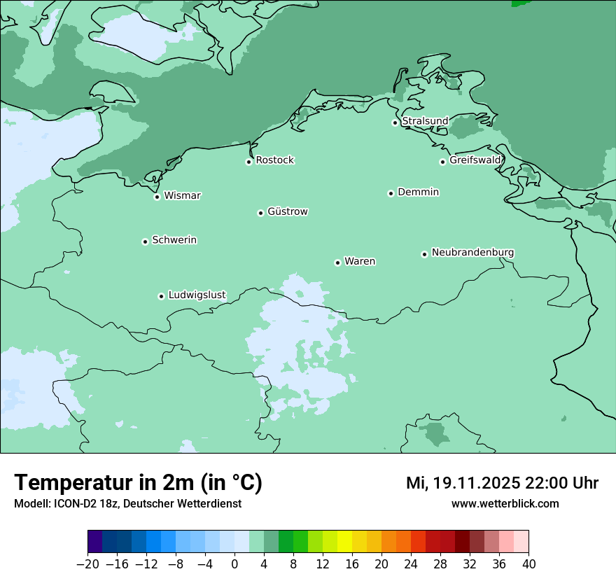 Modellkarten Temperatur