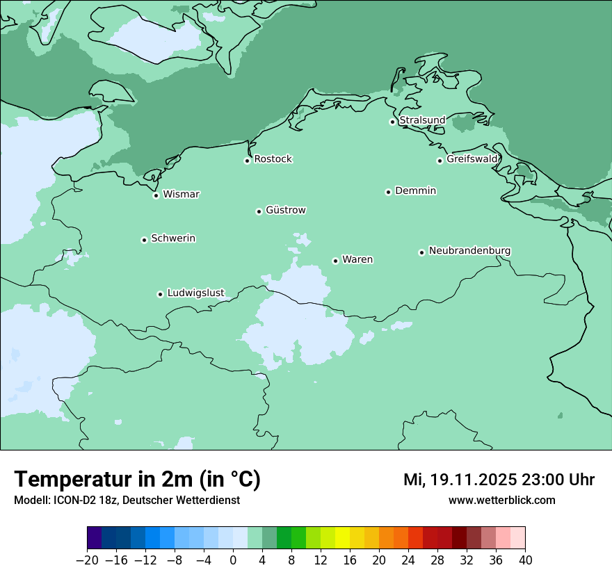 Modellkarten Temperatur