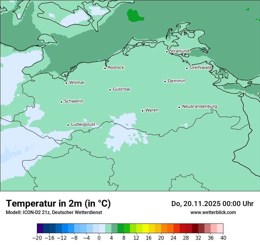 Modellkarten Temperatur