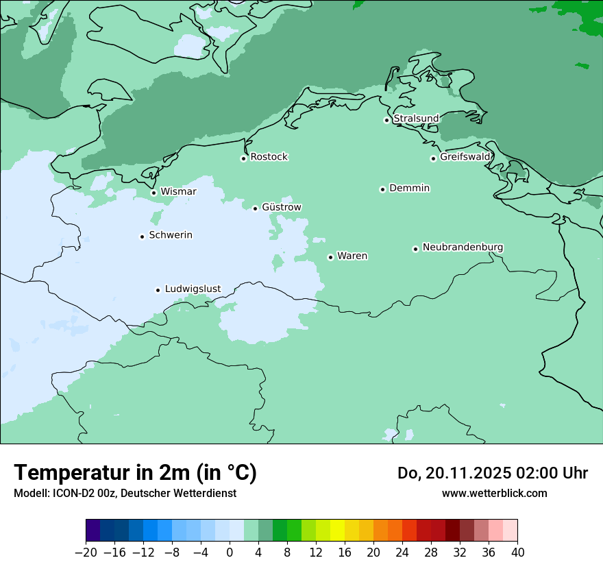Modellkarten Temperatur