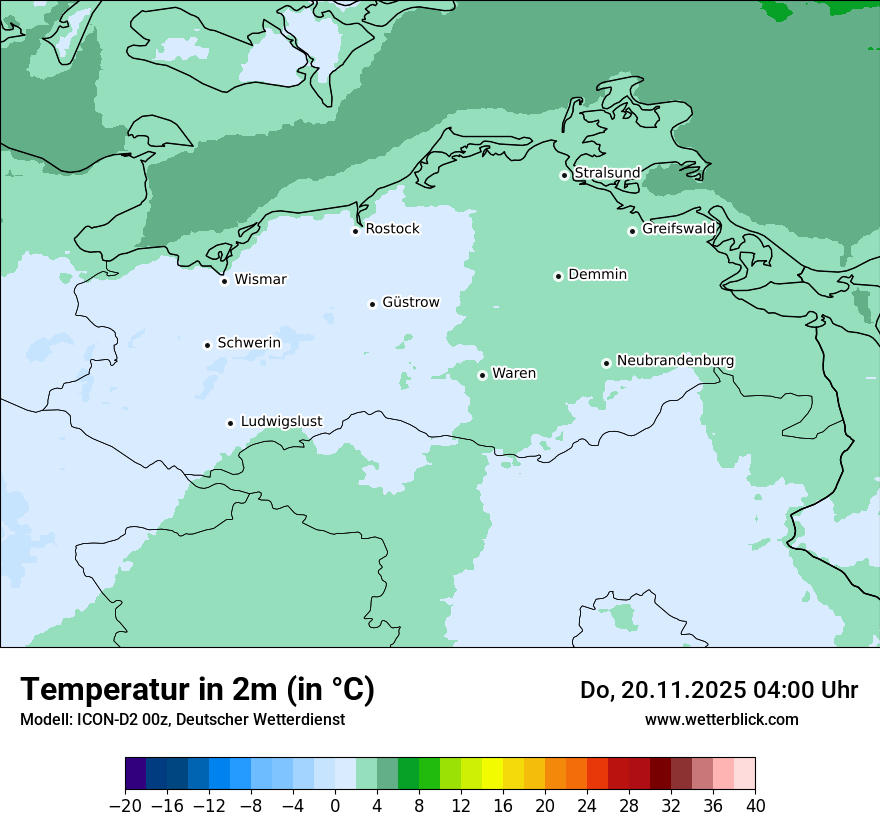Modellkarten Temperatur