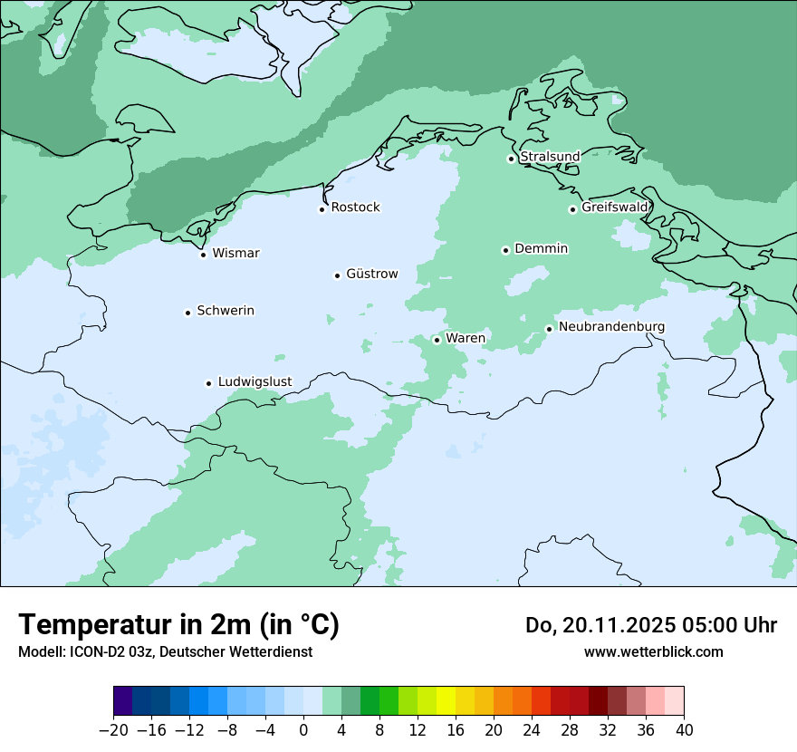 Modellkarten Temperatur