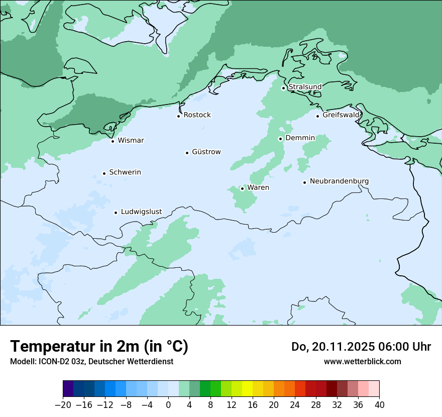Modellkarten Temperatur