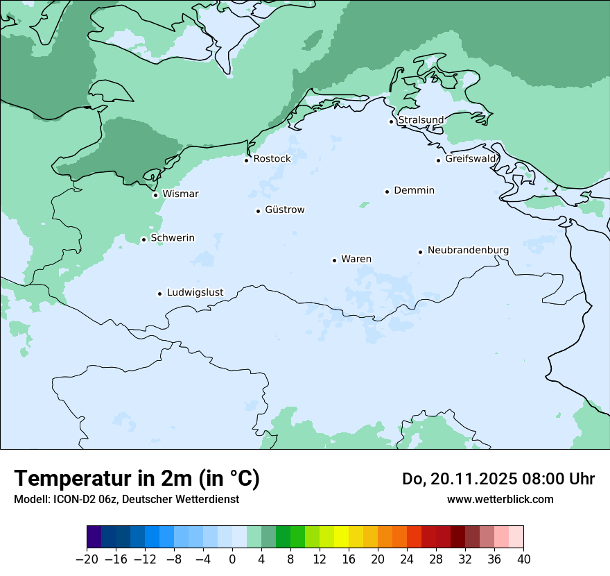 Modellkarten Temperatur