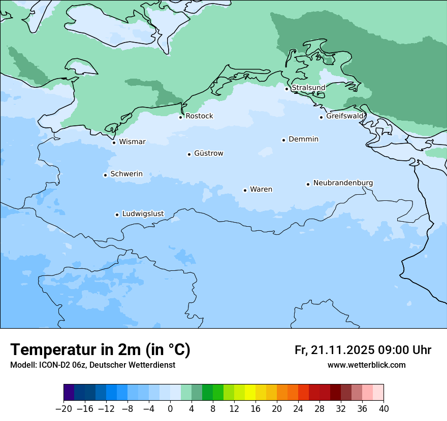 Modellkarten Temperatur