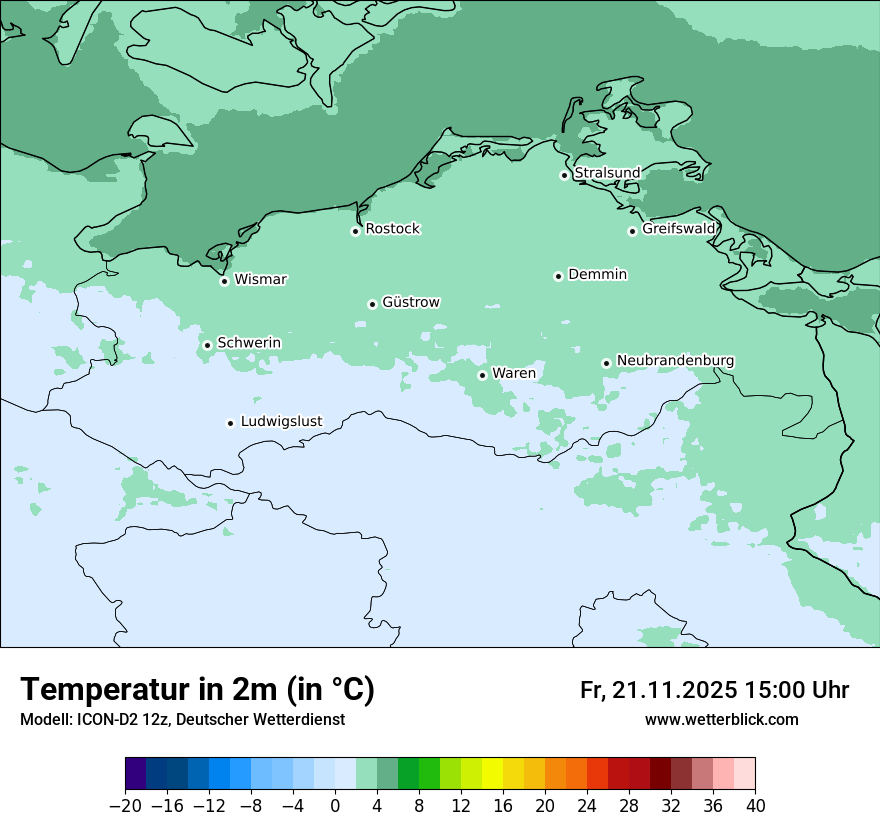 Modellkarten Temperatur