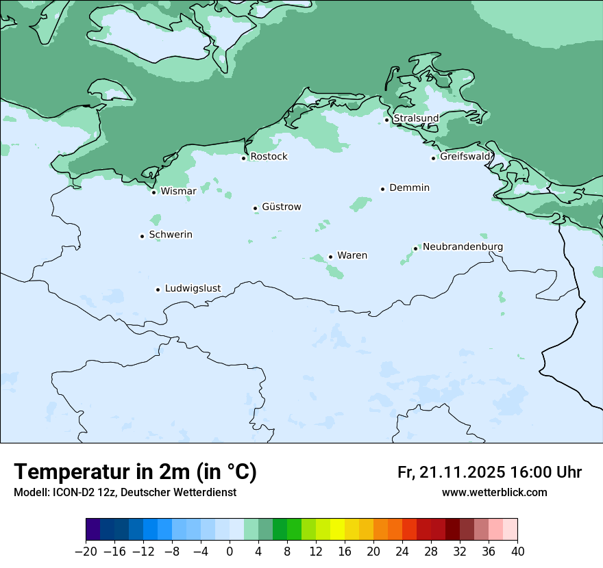 Modellkarten Temperatur