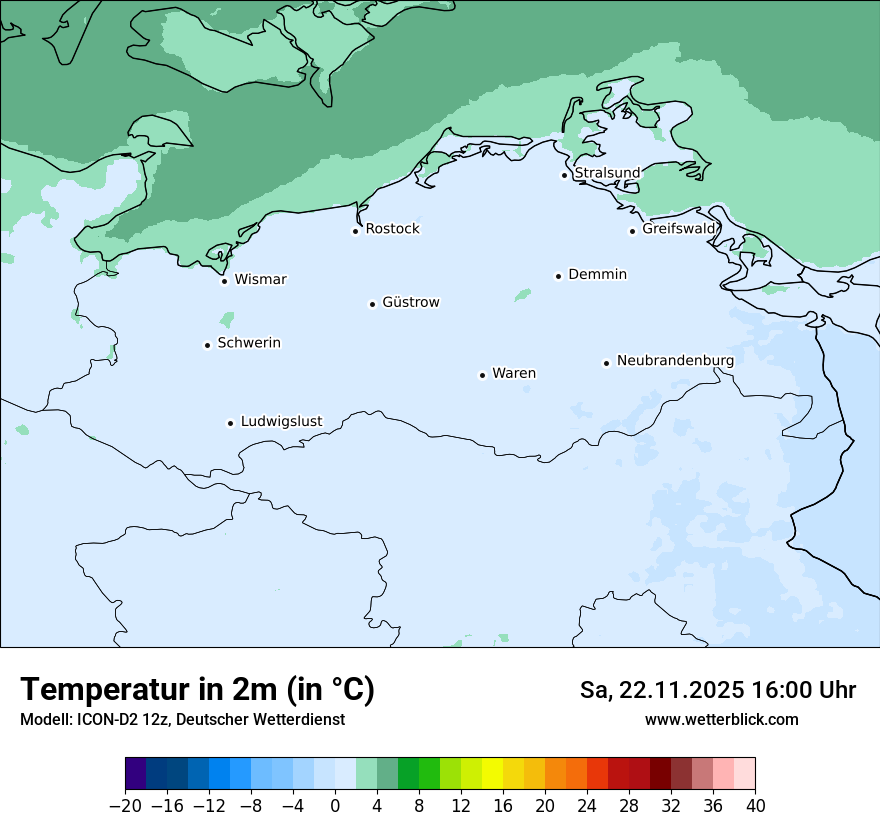Modellkarten Temperatur