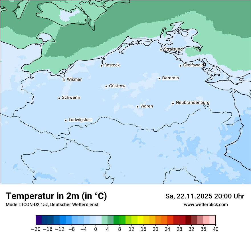 Modellkarten Temperatur
