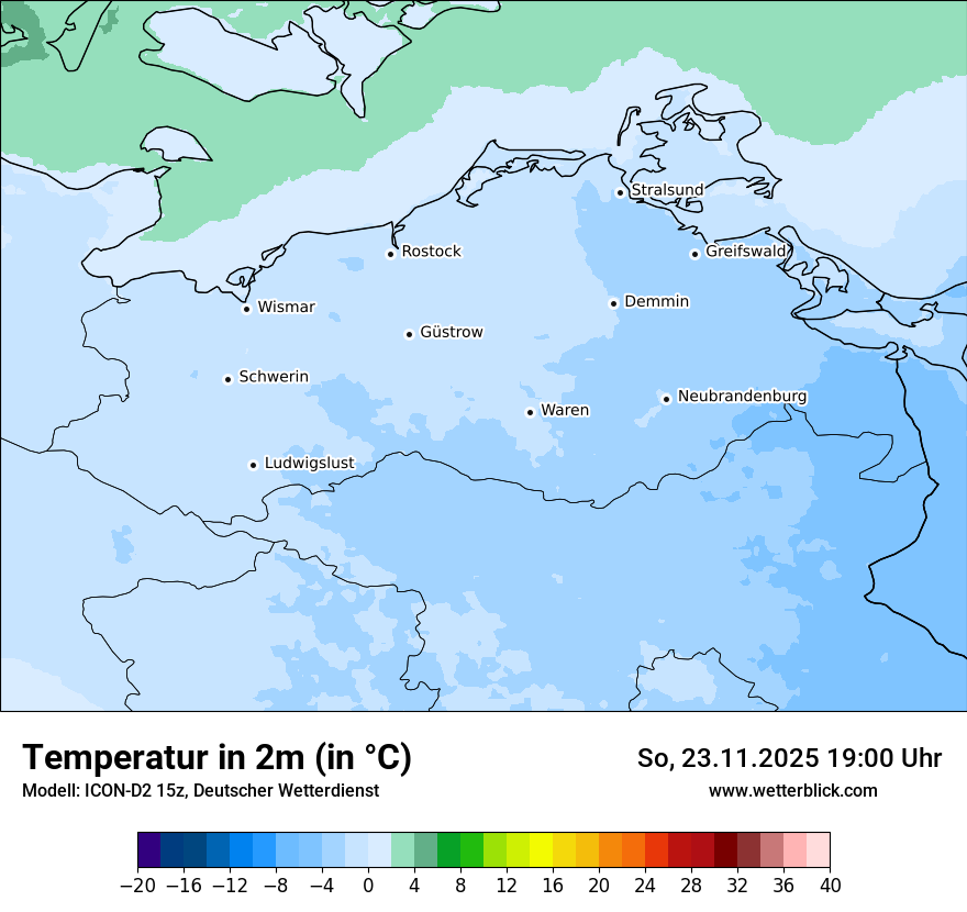 Modellkarten Temperatur