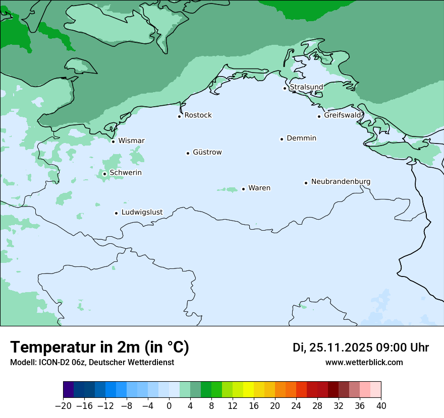 Modellkarten Temperatur