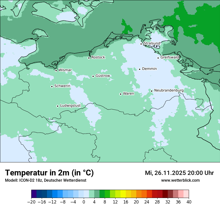 Modellkarten Temperatur