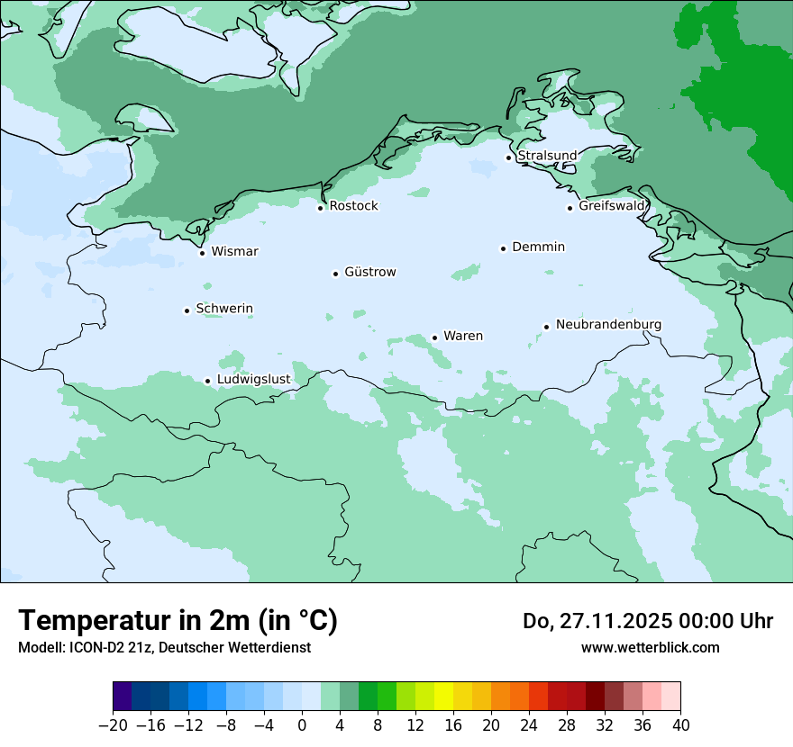 Modellkarten Temperatur