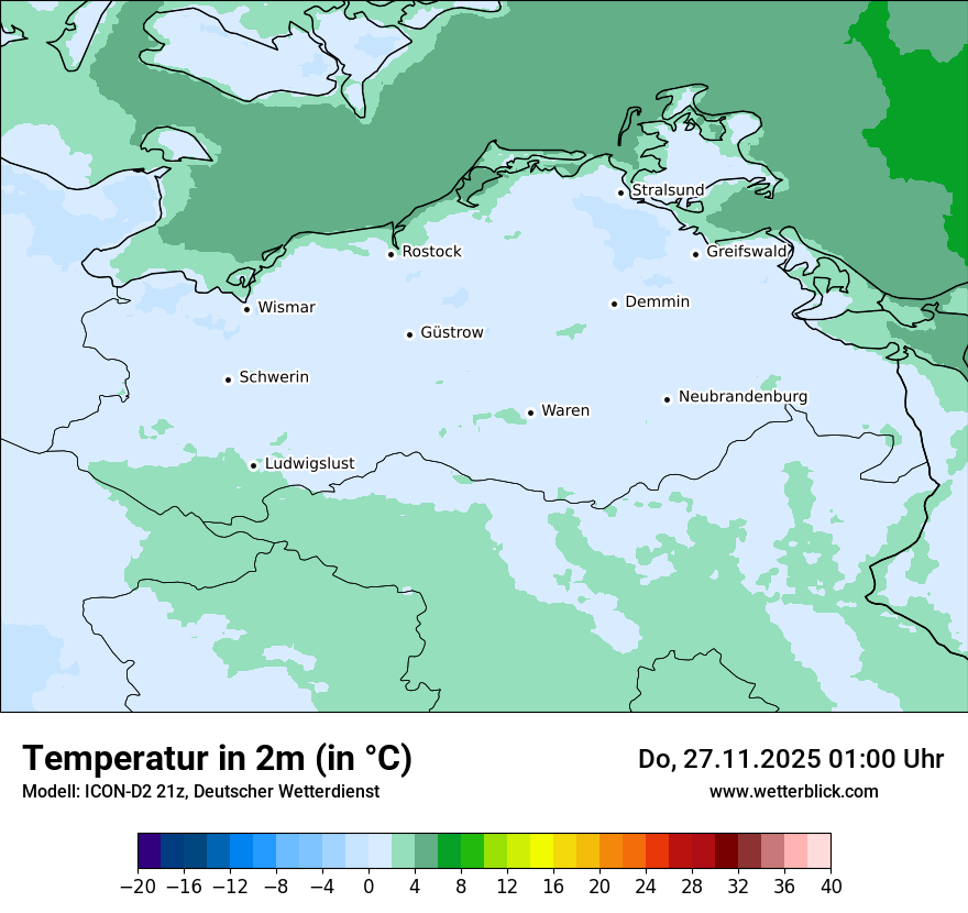 Modellkarten Temperatur