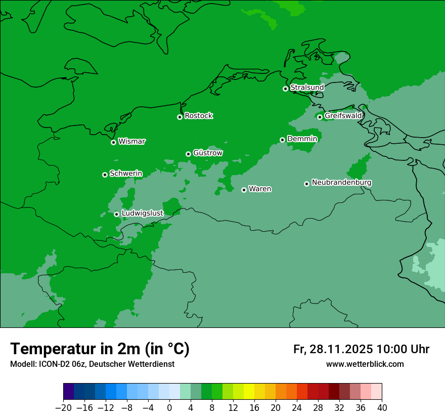 Modellkarten Temperatur