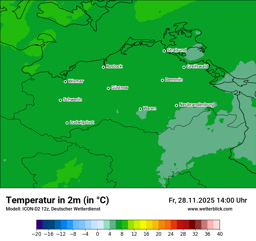 Modellkarten Temperatur